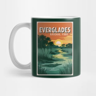 Retro Everglades National Park Poster Mug